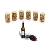 6 tappi di sughero per il fai da te, tappi in sughero per bottiglie di vino, bottiglie di vetro, decorazioni fai da te (21 x 39 mm)