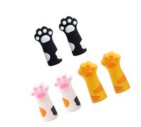 6 tappi in silicone a prova di masticazione per matite a forma di gatto, protezione per la punta della matita per bambini e studenti