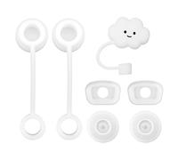 6 tappi in silicone per cannuccia con 1 tappo a nuvola, simpatici tappi in silicone, tappi per cannucce riutilizzabili, copertura ecologica per fontana.