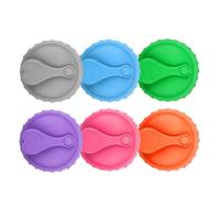 6 tappi per lattine in silicone con funzione di conservazione e anidride carbonica come utensile da cucina per bar all'aperto, feste a casa