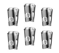 6 tappi per vino in acciaio inossidabile per conservazione sottovuoto (argento)