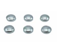 6 tappi per viti senza viti calibro 6-8, tipo a clip, effetto cromato