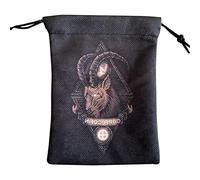 6 Tarocchi Rune Borsa, Sacchetti per gioielli con coulisse in velluto, sacchetto per gioielli 5,12 pollici x 7,09", sacchetti regalo in tessuto di piccole dimensioni con motivo capricorno per riporre