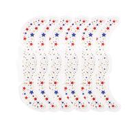 6 tatuaggi per il viso con glitter, impermeabili, a forma di stella e cuore, per spettacoli di concerti, 15 x 5,2 cm