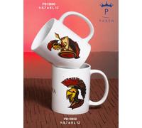 6 Tazze Centurione Romano, 9,7 cm in porcellana by Paben