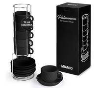6 tazze da 75 ml/Set di tazze da caffè espresso in ceramica con motivo a