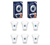 6 Tazzine Caffe' Borbone In Vetro e 500 gr di Borbone Macinato Miscela Nobile