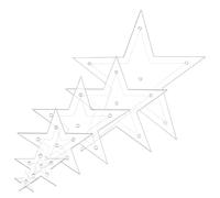 6 template per cucire a forma di stella, modello per quilting a mano, preciso, antiscivolo, trasparente, per tessitura, legatura,