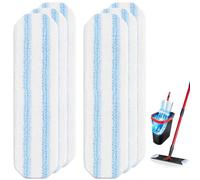 6 testine di ricambio compatibili con Vileda H2PrO Floor System, panni di ricambio in microfibra, lavabili e riutilizzabili, sicuri su pavimenti duri