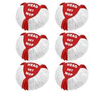 6 testine di ricambio per mocio turbo 2 in 1, mocio di ricambio per mocio e mocio EasyWring&clean