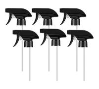 6 testine di ricambio per nebulizzatore resistente per nebulizzazione e flusso, adatte a bottiglie rotonde Boston da 28 400 collo da 226,8 g e 453,6 g, tappi spray neri per la pulizia di prodotti per