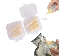 6 tettarelle in silicone sostituibili e riutilizzabili, per biberon per gattini, biberon per cuccioli, per allattamento, latte per cuccioli, design anti-soffocamento (capezzolo giallo)