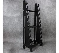 6 Tier Wooden Sword Rack per Katana Display, 47cm Support Span, Solid Wood Floor Stand per Samurai Swords & Wakizashi, Nero