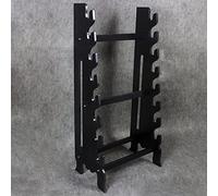 6 Tier Wooden Sword Rack per Katana Display, 47cm Support Span, Solid Wood Floor Stand per Samurai Swords & Wakizashi, Nero