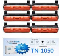6 Toner compatibile per Brother TN-1050 DCP-1610WE 1612W 1612WVB 1616NW 1510