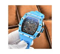 (6)Top AA Lusso Orologio da uomo di lusso Richard Fly back Time Ceramica bianca multifunzione impermeabile