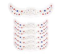 6 toppe per il trucco con lentiggini, impermeabili, delicate sulla pelle, a forma di stella e cuore, per feste in costume, spettacoli di scena