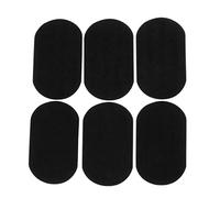 6 toppe termoadesive in tessuto scamosciato, per abbigliamento, colore nero, 18 x 11 cm