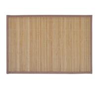 6 tovagliette in bambù marrone, 30 x 45 cm, antiscivolo, lavabili, resistenti al calore, con protezione antimacchia, per tavolo da pranzo, cucina, sala da pranzo, ristorante, set con protezione