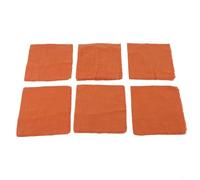 6 tovaglioli di cotone da 42 x 42 cm, per matrimoni, decorazioni per la tavola di tutti i giorni, strofinacci con bordo frangiato con fascino vintage, bianco/nero/beige/arancione/verde/viola