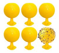 6 Trappole per Moscerini Della Frutta per la Cucina, Palline Appiccicose Con Base Gialla, Naturali ed Ecologiche, Trappola per Moscerini Della Frutta per Cucina, Balconi, Cortili, Frutteti