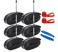 6 tubi per bici resistenti 700 x 18 C/23 C/25 C/26 C/28 C/30 C/32 C, tubi per bicicletta 700 C, valvola Presta FV60 mm (18/32-622), compatibili con 700 tubi per pneumatici da 18C/32C
