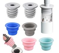 6 Tubi Silicone Deodorante Anello, FORMVERSITY Tenuta per Tubo Di Scarico per Lavatrice 35-40mm, Tappo Scarico Lavatrice 40-50mm Tappo per Chiusura Tubo Lavatrice, Tappi Di Tenuta per Tubos Di Scarico