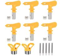 6 ugelli Airless con guarnizione a punta, spruzzatore airless, accessori per ugelli resistenti all'usura per spruzzatore di vernice airless, per sistema di spruzzatura a colori Wagner (tipo 211, 315