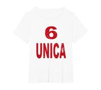 6 Unica Ti Amiamo Tutti Effetto Vecchio Vintage Sei Unica Maglietta, Donna Plus-Size, Bianco, 2X