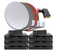 6 Utente Digitale Sat Satellitare Impianto Ricevitore 3600 Octo LNB