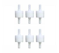 6 valvole di non ritorno da 6 mm, beccuccio per tubo, in plastica PP, monouso, resistente agli acidi e ai solventi, valvola di blocco in linea per trasferimento di sostanze chimiche, laboratorio e