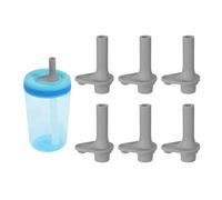 6 valvole di ricambio per Zak Designs Kelso, 425,2 g, boccaglio in silicone, accessori per cannucce, senza BPA, compatibile con tazze di cannuccia Zak Kids (grigio)
