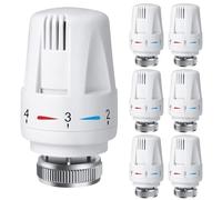6 valvole termostatiche per termosifoni, M 30 x 1,5, termostato per radiatore, testa di ricambio per termosifone, testa termostatica, riscaldamento automatico standard