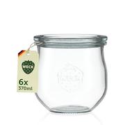 Weck -Tulip glass, bordo rotondo, vetro trasparente, 370 ml