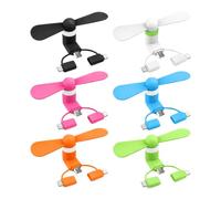 6 Ventilatore per Telefono, Mini Ventola USB 3 in 1, 19 g, per Cellulare | Ventilatore telefono, ventilatore per cellulare, Mini 19 g, Type-C, Micro USB e Lightning, pratico per viaggio e ufficio