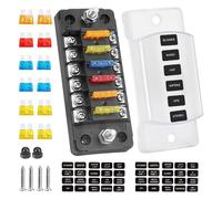 6 Vie Fusibili Blocco Frecce LED Resistente Circuit Protezione per Auto