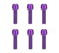 6 viti a testa conica in acciaio inox per stelo della bicicletta, viti con rondelle