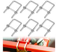 6 viti da stiro M6, viti a U, 80 x 50 mm, bulloni a U 304, in acciaio inox per auto, traino, navi, riparazione