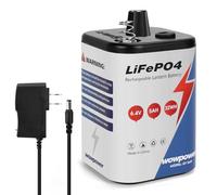 6 Volt 5Ah batteria al litio LiFePO4 Heavy Duty Lanterna, 2000 cicli batteria ricaricabile al litio ferro fosfato per lanterna, luce di emergenza, alimentatore di cervi gioco