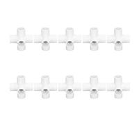 6 Way PVC Pipe Elbow Fittings, Heavy Duty Sturdy Plastic, 25mm Inner Diameter, 10PCS, for Cat Enclosures, Garden Structures, Water Pipes, Furniture, and Connections (White)