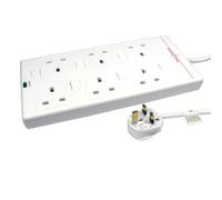 6-way UK Socket 2M White - Warranty: 300M NEW