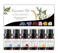 6 x 10ML Oli Essenziali Floreale per Diffusori, Olii Essenziali Natural, Set Regalo per Diffusori, SPA, Lavanda, Rosa, Camomilla, Campanula, Fiore di Ciliegio, Osmanto
