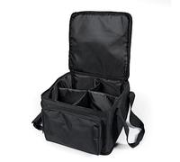 6 x 18 W Batteria ParLicht Borsa per LED, impermeabile in PVC con chiusura lampo liscia, con 4 scomparti, suddivisione interna flessibile, offre spazio per 4 parlight per riporre e trasportare