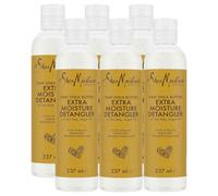 6 x 237 ml Shea Moisture Extra Moisture Detangler (burro di karitè crudo, alghe marine e olio di argan)