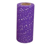 6" X 25 Yd Rotolo Tulle Con Paillettes Per Tutu Matrimonio Viola