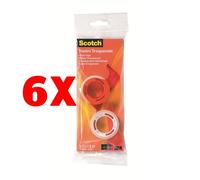 6 X 3M Nastro Adesivo Scotch 2 Rotoli da 10 Metri con Chiocciola