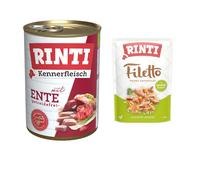 6 x 400 g RINTI Kennerfleisch + 100 g Filetto Buste in Gelatina gratis! - Anatra