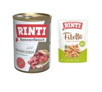 6 x 400 g RINTI Kennerfleisch + 100 g Filetto Buste in Gelatina gratis! - Coniglio