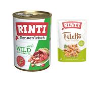 6 x 400 g RINTI Kennerfleisch + 100 g Filetto Buste in Gelatina gratis! - Selvaggina