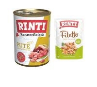 6 x 400 g RINTI Kennerfleisch + 100 g Filetto Buste in Gelatina gratis! - Tacchino